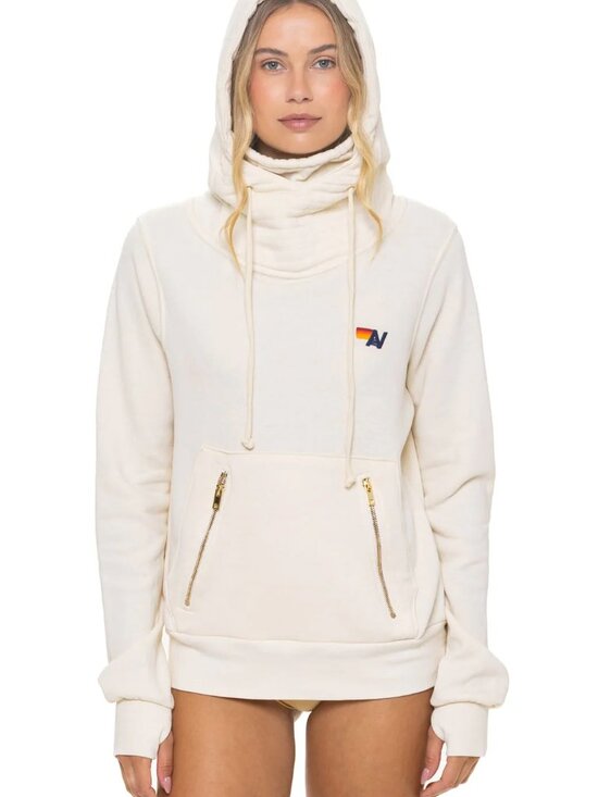 Aviator Nation Tops - Aviator Nation Ninja Pullover Hoodie - Vintage White - Size Medium